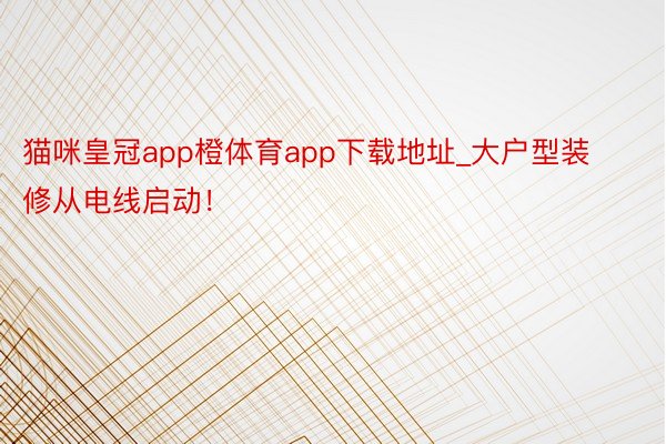 猫咪皇冠app橙体育app下载地址_大户型装修从电线启动！